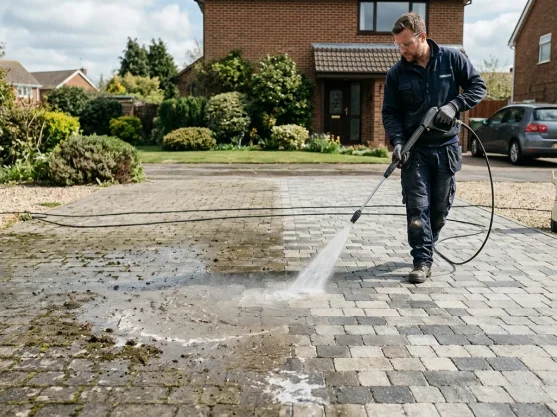Before and after roof soft washing